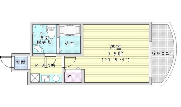 アスール江坂3rdの物件間取画像